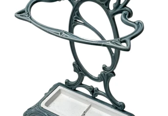 Art Nouveau Enameled Iron Umbrella Stand, 1900s